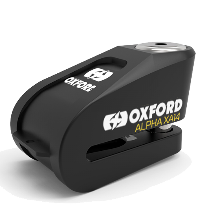 Oxford Alpha XA14 Alarm Disc Lock (14mm pin) Black