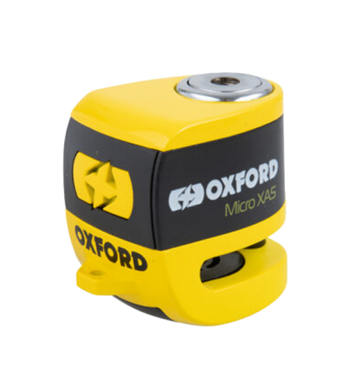 Oxford Micro XA5 Alarm Disc Lock Black/Yellow