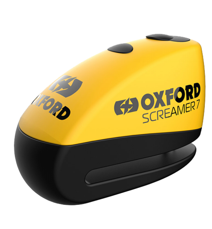 Oxford Screamer XA7 Alarm Disc Lock Yellow/Matt Black